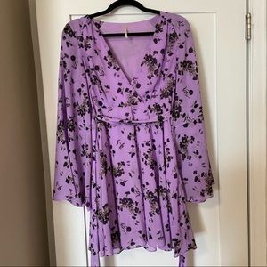 Free People Floral Lilou Wisteria Dress